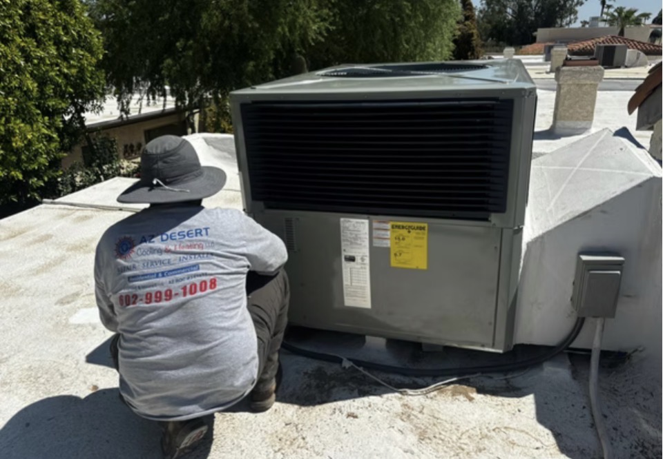 Rooftop package unit service